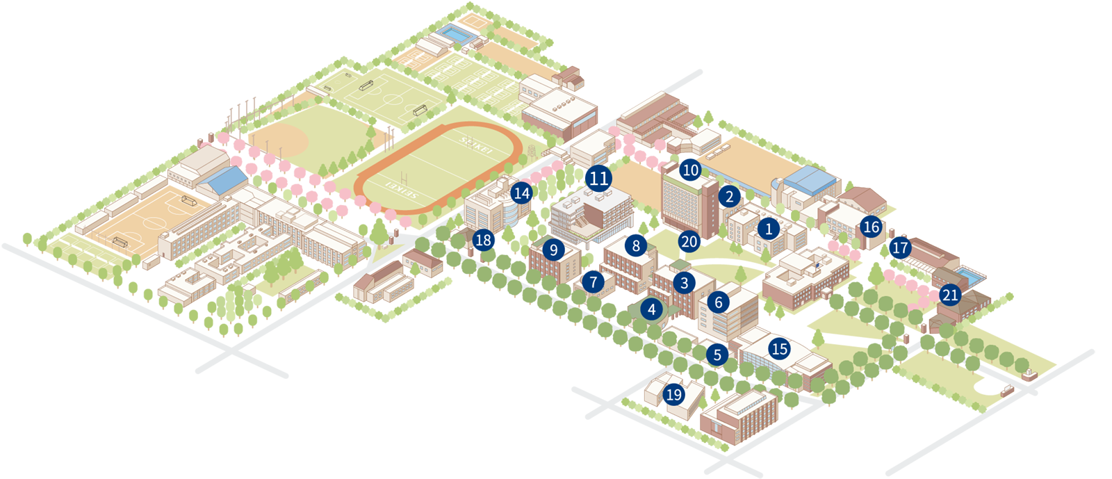 成蹊大学キャンパスマップ